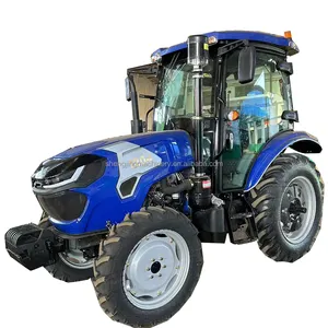 Trator de rodas com motor diesel YTO de eixo grande, fornecimento de fabricante de equipamentos agrícolas a baixo custo com cabine AC