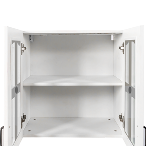 Wall Cabinet Glass Door Display Floating Cabinet With Adjustable <b>Shelves</b> <b>For</b> Bathroom <b>Kitchen</b> Living - Product Image 6