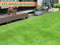 Césped Artificial Híbrido con Rejilla Tejida, Césped Mixto Real y Artificial para Jardín, Alta Drenación, Red de Cultivo de Semillas de Césped para Perros