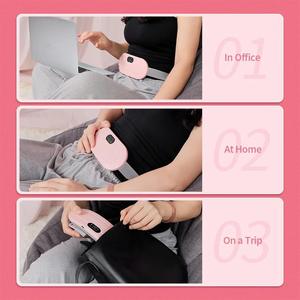 Nuevo alivia la tensión muscular Lumbar recargable señora calefacción cálido Abdominal Palace vibrador cinturón masajeador - Product Image 6