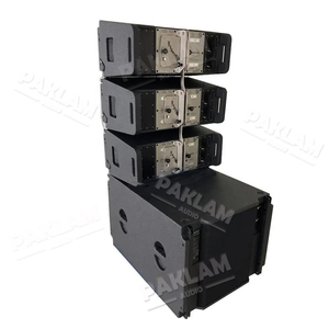 PAKLAM <strong>2</strong>-Way Dual 10 Inch 700W Professional <strong>Powered</strong> <strong>Line</strong> <strong>Array</strong> <strong>System</strong> Outdoor DJ Set Sound Audio Video Lighting <strong>Powered</strong> <strong>Line</strong> - Product Image 3