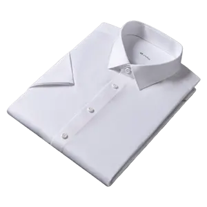 Shangjie 2024 Camisa esportiva masculina de verão de alta qualidade em malha elástica elástica para escritório de manga curta slim fit branco