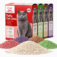 Litière pour chat en tofu naturel, biodégradable, à agglomération rapide, contrôle des odeurs, sans poussière, écologique, à base de plantes
