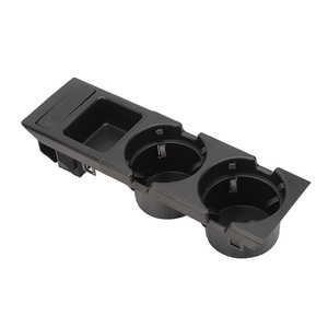 Portavasos y caja de almacenamiento para coche Bmw Serie 3 E46, soporte para bebidas de plástico multifuncional negro para la consola central - Product Image 1