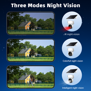 OEM 4MP 2K 24/7 kỷ lục aov năng lượng mặt trời bảng điều khiển Powered an ninh PTZ <span class=keywords><strong>IP</strong></span> <span class=keywords><strong>Camera</strong></span> icsee không dây CCTV ngoài trời wifi 4 gam Sim Thẻ năng lượng mặt trời máy ảnh - Product Image 5