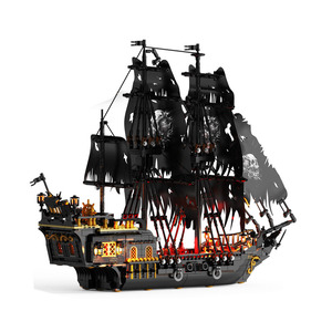 JMBricklayer Origineel Ontwerp Nieuwe Collectie 40002 Klassieke Zwarte Parel Piratenschip ABS Plastic Bouwstenen Licht Bouwspeelgoed - Product Image 1