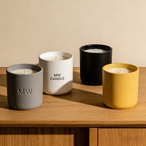Bougie parfumée en céramique MW CANDLE, cire de soja, aromathérapie, design minimaliste, multicolores, décoration d'intérieur, durée de combustion de 20 à 40 heures - Product Image 4