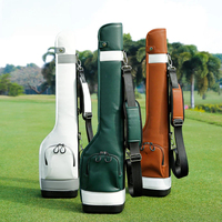 Sac de golf mini premium demi-ensemble en microfibre noire unie avec option de logo personnalisé – Sac de golf du dimanche pratique et élégant