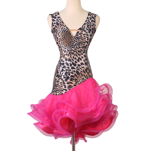 Vestido de Baile Latino con Cuello en V, Profesional, con Gran Vuelo, para Baile de Salón, Rumba, <span class=keywords><strong>Samba</strong></span>, Cha Cha - Product Image 5