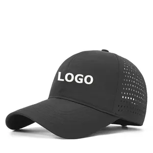 Mùa Hè Lưới Thoáng Khí Laser Cắt Mũ Bóng Chày Cho Nam Giới Phụ Nữ Golf Thể Thao Cap Nylon 5 Bảng Điều Chỉnh Mũ Cho Du Lịch Ngoài Trời