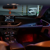 Luz Ambiental Dinámica para Audi A7 C7 2011-2018, Iluminación Interior para Automóvil, Tira Decorativa, Accesorios para Auto