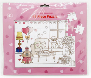 Puzzle da 48 Pezzi per Bambini, Forme di Animali Carini, Gioco Educativo per Bambini, Artigianato Fai-da-Te, Cartone Riciclato Ecologico - Product Image 1