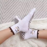 Chaussettes de Sport Antidérapantes Personnalisables pour Yoga, Gym et Pilates, Printemps, Femme