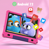 Tablette pour enfants PRITOM Fire 10 pouces, Android 12, écran protecteur des yeux, mémoire 6+64 Go, WIFI, avec contrôle parental, double caméra, étui EVA