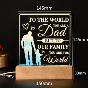 Lámpara de Noche con Placa Acrílica Personalizada para Parejas, Base de Madera, Foto y Texto Personalizados, para Aniversario de Bodas, Decoración del Hogar - Product Image 2