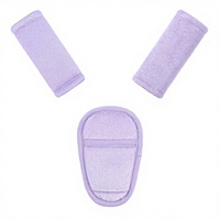 SWESEN Lot de 3 housses de sangle de siège auto pour bébé, douces, à motif uni, double face, pour filles et garçons, poussette, violet