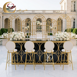 Mostrador de Bar LED de Acero Inoxidable para Bodega, Hotel, Restaurante Comercial Moderno, con Mesa para Vino y Cerveza, para Exteriores - Product Image 5