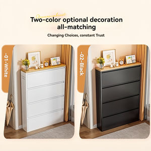 <span class=keywords><strong>Zapatero</strong></span> Moderno Ultrafino de Acero con Tapa Abatible para la <span class=keywords><strong>Entrada</strong></span> del Salón, <span class=keywords><strong>Zapatero</strong></span> de Gran Capacidad Resistente al Polvo e Impermeable - Product Image 4