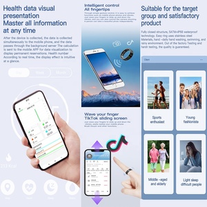 Sr08 phiên bản nâng cấp SR20 Màn hình hiển thị ngày smartring tiktok ảnh điều khiển cảm ứng sức khỏe giấc ngủ tập thể dục theo dõi Vòng thông minh SR20 - Product Image 5