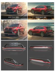 CZJ-parachoques delantero y trasero para coche, para toyota <span class=keywords><strong>RAV</strong></span>-<span class=keywords><strong>4</strong></span>, RAV4, 2020 - Product Image 4