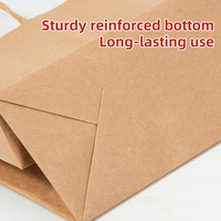 Sac en papier kraft biodégradable et recyclable, logo personnalisé, taille personnalisée, sans poignée, pour emballages alimentaires à emporter des restaurants, avec logo