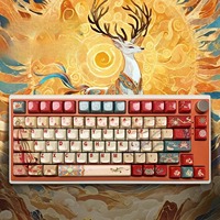 Clavier de jeu mécanique personnalisé MT753 avec bouton rotatif, RGB, échange à chaud, sans fil, OEM/ODM, personnalisation du logo/design