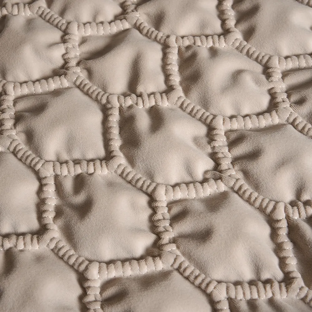 Design fábrica estofos móveis tecido veludo bordado sofá tecido com espuma