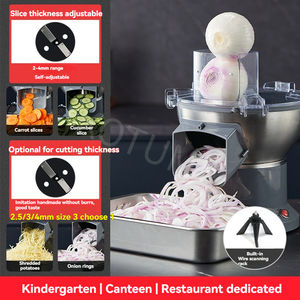 商業用電気多機能ニンジン＆ポテトフルーツスライサー 小さい角切り、スライス、細切り 220/110V 200W - Product Image 2