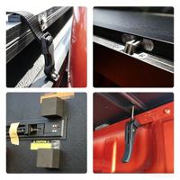 Couvercle de benne rigide pliable en trois parties en alliage d'aluminium, étanche et verrouillable, pour camionnette F150 2015-2025 à benne de 5,5 pieds, sans perçage