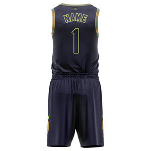 Survêtement de sport unisexe en polyester/coton de haute qualité, séchage rapide, respirant, évacuation de l'humidité, tenue de basket-ball avec logo personnalisé - Product Image 2