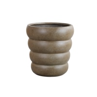 Pot Bunga Semen Motif Spiral Sederhana Nordik Ukuran Ekstra Besar, Model Punggung Kura-kura, untuk Tanaman Taro, Lily, Bambu, dan Tanaman Lainnya
