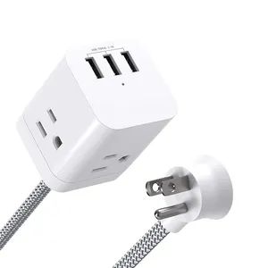 Tonghua 3outlet power strip 3USB electrical plugs and sockets for Canada plugs & sockets travel adapter usb c travel plug adapte