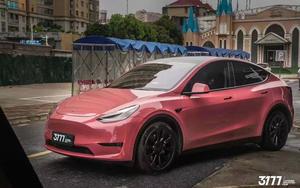 Euromaster 3177 <span class=keywords><strong>film</strong></span> marque usine vente voiture vinyle super brillant morganite rouge PET wrap à Tesla Model Y - Product Image 3