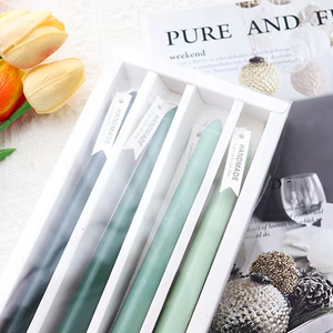 Nến thơm màu Morandi, que dài, mùi ngọt ngào, dùng làm quà cưới, quà tặng, tiệc chiêu đãi, bữa tối, nến sáp màu chuyển sắc - Product Image 2