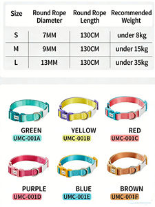 Ensemble Harnais et Laisse pour Chien Durable Bicolore, Gilet Respirant pour Animaux de Compagnie, Collier pour Chiens de Petite, Moyenne et Grande Taille, Idéal pour la Marche en Extérieur - Product Image 5