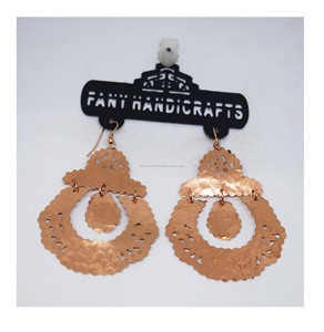 New Europe Pure Copper <b>Handmade</b> <b>Earrings</b> Fashion trending <b>earrings</b> 2026 Latest for Wholesale Copper <b>Earrings</b> for Girls and Women - Product Image 3