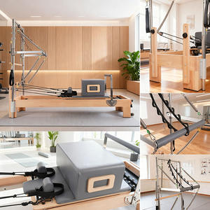 Пилатес буковая кровать высокого качества пилатес реформатор для студийного использования складное Оборудование Тренажерный зал фитнес-машина - Product Image 3