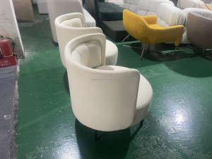 High Quality <strong>Fabric</strong> Upholstered Boucle <strong>Chair</strong> <strong>Club</strong> Negotiation <strong>Chair</strong> With Metal Leg for Restaurant <strong>Chairs</strong> and Tables - Product Image 6