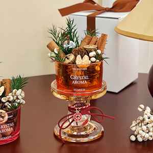 Ornements de fleurs séchées en pot petit format pour chambre à coucher, maison familiale, style Mori, aromathérapie à l'air frais sans feu, parfum de cannelle, cadeau d'anniversaire, produit rentable - Product Image 2