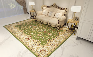 Tapis de zone écologique antidérapant en tissu Wilton tissé à la machine, à poils coupés, jacquard, pour salon et chambre à coucher - Product Image 5