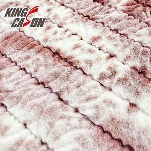 KINGCASON-Tejido de punto cálido de alta calidad, <span class=keywords><strong>precio</strong></span> barato, resistente, supersuave, 100% poliéster tallado, piel de conejo de imitación para gorro de bebé - Product Image 1