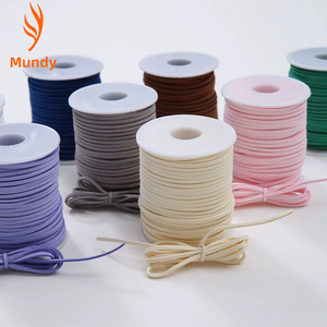 Cordoncino Piatto in Pelle Sintetica Coreana da 2.6mm 3mm, 41 Colori, 50 Iarde, Materiali all'Ingrosso per Creazione Gioielli e Braccialetti - Product Image 2
