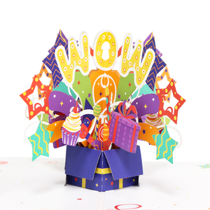 Winpsheng custom design 3d explosion box pop up birthday greeting card manufacturer