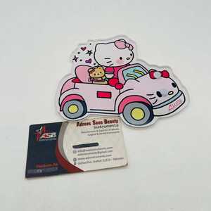 Adorno de Pestañas con Personajes de Dibujos Animados para Coche, Acrílico, Hello Kitty, Instrumento de Belleza, Imán Bonito, Servicio OEM, Flor, Mariposa, Cuadrado - Product Image 6