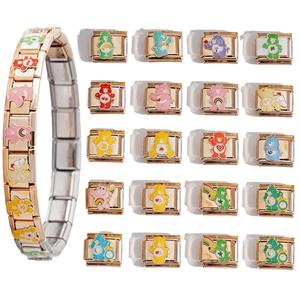 Pulsera de dijes Care Bears de acero inoxidable, modular, unisex, regalo, joyería, diseño de dibujos animados, accesorio de moda DIY - Product Image 1