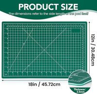 Tapis de découpe 12 x 18 pouces, lot de 10, double face, 5 couches, auto-cicatrisant, pour travaux manuels, couture, tissu, quilting, scrapbooking