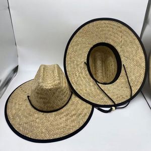 Sombreros de Paja de Verano al por Mayor, Sombreros de Paja Naturales para Salvavidas, con Parche de Logotipo Personalizado, para Surf, Safari, Viajes, Playa, Panamá - Product Image 5