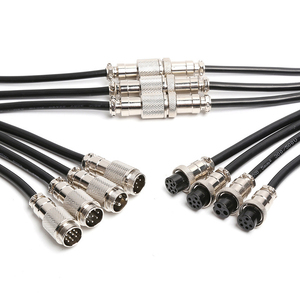 Gx16 M16 hàng không Cáp nối 4 pin kim loại nối cắm ổ cắm Coupler - Product Image 2