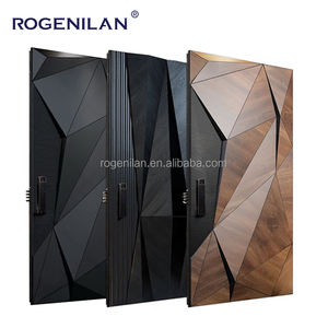 Nuevo lujo 3D grabado diseño personalizado seguridad aluminio puerta Villa casa entrada delantera puerta blindada - Product Image 2