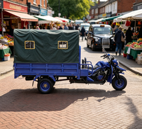 Tricycle de fret à moteur thermique 200cc 250cc avec alimentation à essence et refroidissement par eau, moto tricycle à déchargement automatique